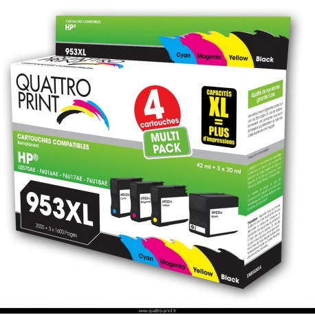 pack 4 cartouches compatible HP 953XL