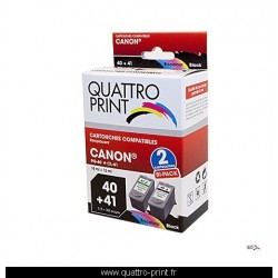 Pack 2 cartouches d'encre compatible Canon PG-40 / CL-41