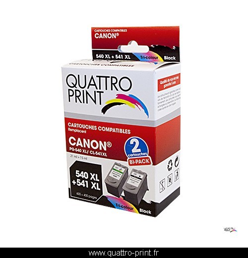 Pack de 2 Cartouches Compatibles Canon PG-540 / CL-541